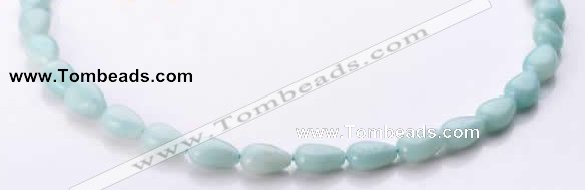 CAM45 8*12mm natural amazonite flat teardrop beads Wholesale