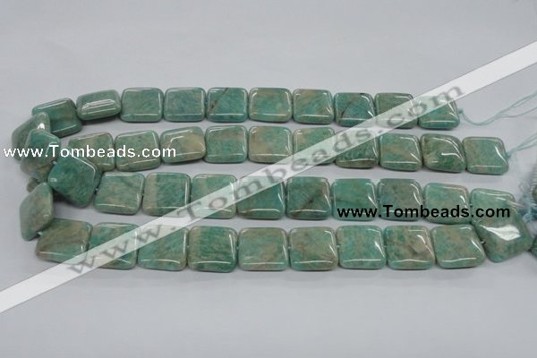 CAM504 15.5 inches 18*18mm square mexican amazonite gemstone beads