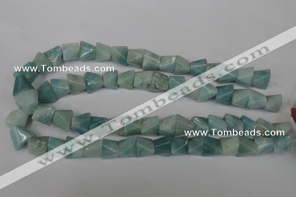 CAM612 15.5 inches 12*16mm pyramid Chinese amazonite gemstone beads