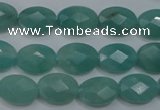 CAM951 15.5 inches 10*14mm faceted oval amazonite gemstone beads wholesale