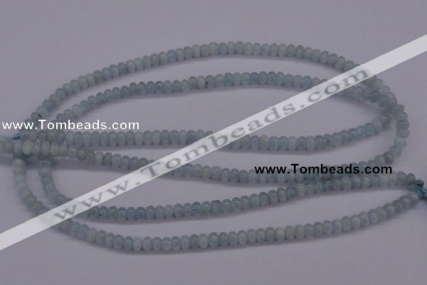 CAQ136 15.5 inches 3*4mm rondelle natural aquamarine beads