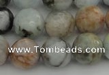 CAQ425 15.5 inches 16mm faceted round natural aquamarine beads