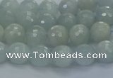 CAQ559 15.5 inches 4mm faceted round natural aquamarine beads