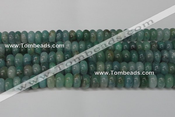 CAQ614 15.5 inches 8*14mm rondelle aquamarine gemstone beads