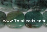 CAQ640 15.5 inches 18*18mm square aquamarine gemstone beads