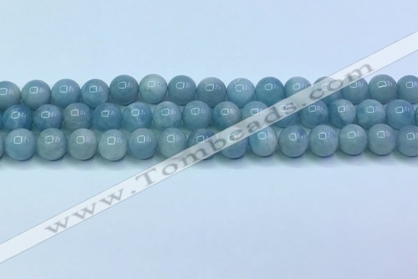 CAQ866 15.5 inches 8mm round aquamarine gemstone beads wholesale