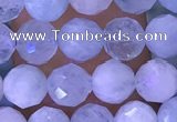 CAQ920 15.5 inches 5mm faceted round aquamarine gemstone beads