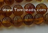 CAR527 15.5 inches 7mm - 8mm round natural amber beads wholesale
