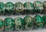 CAT61 15.5 inches 12*16mm rondelle dyed natural aqua terra jasper beads