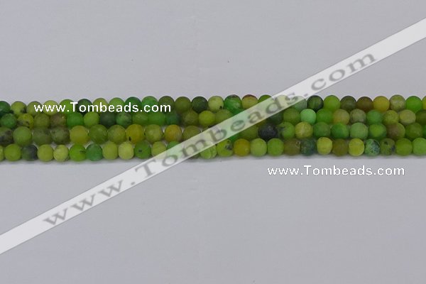 CAU411 15.5 inches 6mm round matte Australia chrysoprase beads