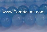CBC254 15.5 inches 12mm A grade round ocean blue chalcedony beads