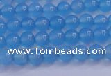 CBC261 15.5 inches 6mm AA grade round ocean blue chalcedony beads