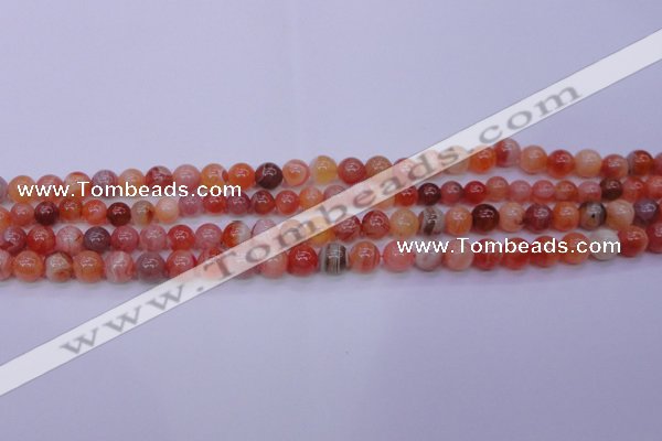 CBC401 15.5 inches 6mm A grade round orange chalcedony beads