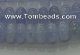 CBC442 15.5 inches 6*10mm rondelle blue chalcedony beads