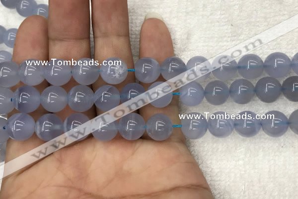 CBC721 15.5 inches 10mm round blue chalcedony gemstone beads
