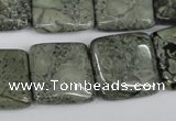 CBD235 15.5 inches 20*20mm square green brecciated jasper beads