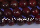 CBD353 15.5 inches 10mm round poppy jasper beads wholesale