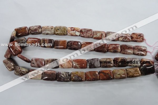 CBD55 15.5 inches 13*18mm rectangle brecciated jasper gemstone beads