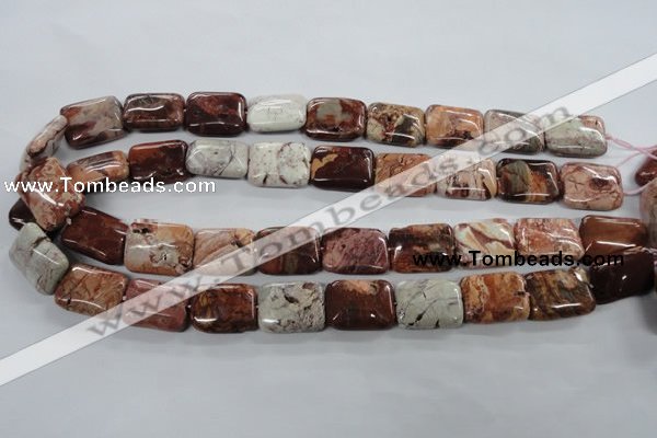 CBD56 15.5 inches 15*20mm rectangle brecciated jasper gemstone beads