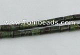 CBG07 15.5 inches 4*6mm cylinder bronze green gemstone beads