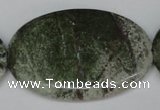 CBG33 15.5 inches 35*50mm oval bronze green gemstone beads