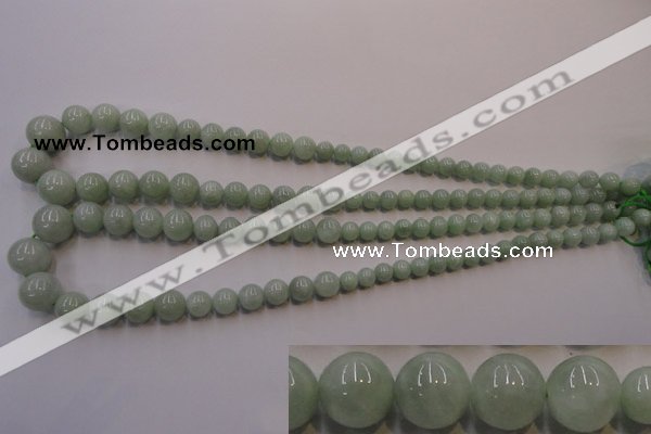 CBJ409 15.5 inches 6mm - 12mm round natural jade beads wholesale