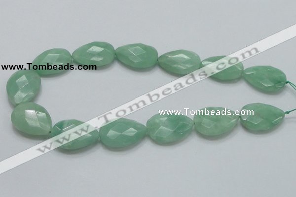 CBJ42 15.5 inches 22*30mm faceted teardrop jade beads