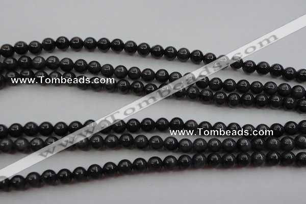 CBJ656 15.5 inches 6mm round black jade beads wholesale