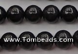 CBJ657 15.5 inches 8mm round black jade beads wholesale