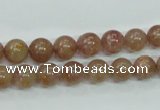 CBQ202 15.5 inches 8mm round strawberry quartz beads wholesale