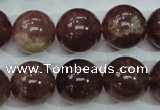 CBQ206 15.5 inches 16mm round strawberry quartz beads wholesale