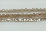 CBQ210 15.5 inches 4mm faceted round strawberry quartz beads