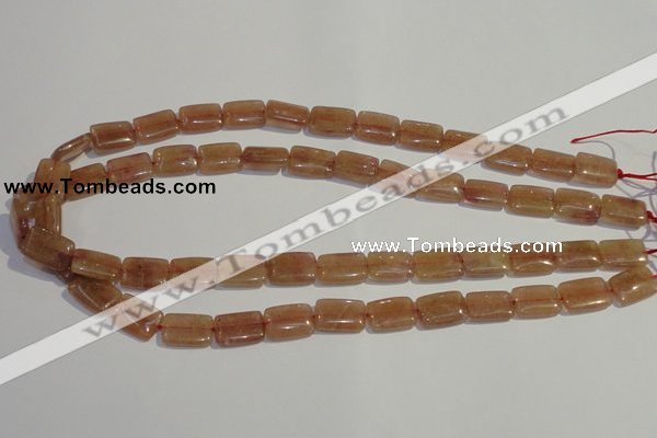 CBQ30 15.5 inches 10*14mm rectangle strawberry quartz beads