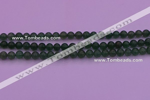 CBQ422 15.5 inches 7mm round green strawberry quartz beads