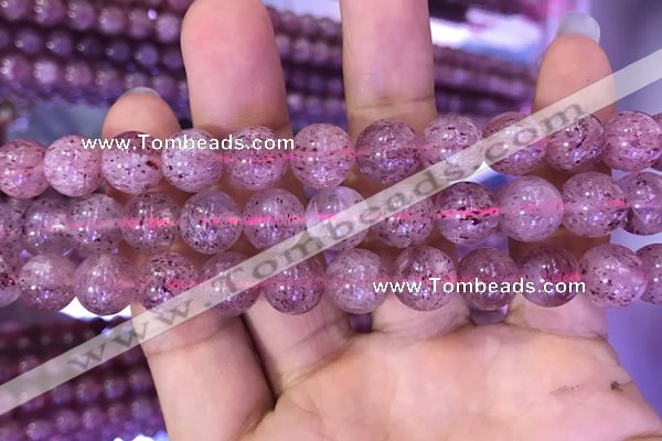 CBQ553 15.5 inches 10mm round strawberry quartz beads wholesale