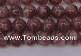 CBQ602 15.5 inches 8mm round natural strawberry quartz beads