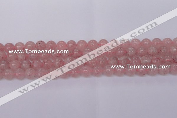 CBQ609 15.5 inches 12mm round natural strawberry quartz beads