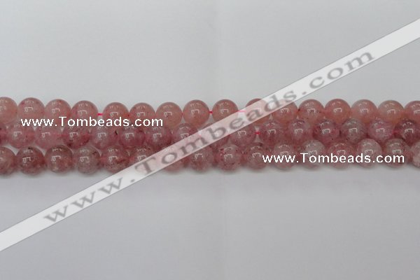 CBQ615 15.5 inches 14mm round natural strawberry quartz beads