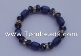 CBR14 5pcs imitation Swarovski crystal & cat eye beads stretchy bracelet