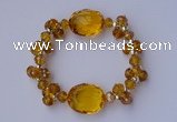 CBR19 5pcs 7 inches imitation Swarovski crystal beads stretchy bracelet