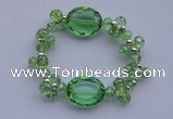 CBR20 5pcs 7 inches imitation Swarovski crystal beads stretchy bracelet