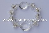 CBR22 5pcs 7 inches imitation Swarovski crystal beads stretchy bracelet