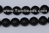 CBS04 15.5 inches 10mm round black stone beads wholesale