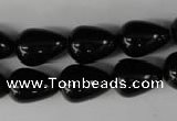 CBS205 15.5 inches 12*16mm teardrop blackstone beads wholesale