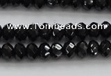 CBS513 15.5 inches 4*5mm faceted rondelle AA grade black spinel beads