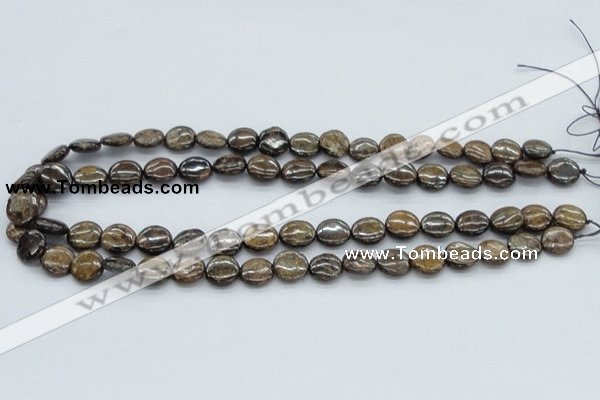 CBZ01 15.5 inches 12mm flat round bronzite gemstone beads wholesale