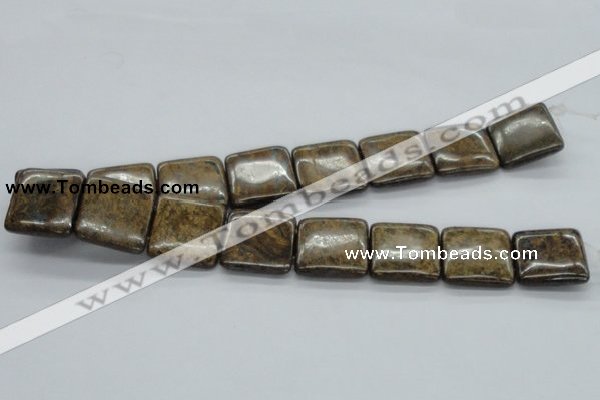 CBZ10 15.5 inches 25*25mm square bronzite gemstone beads wholesale