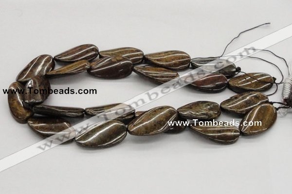 CBZ16 15.5 inches 18*35mm twisted oval bronzite gemstone beads