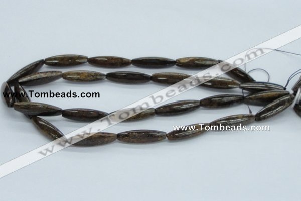 CBZ25 15.5 inches 9*30mm rice bronzite gemstone beads wholesale