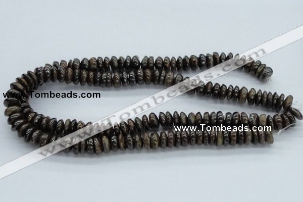 CBZ29 15.5 inches 6*12mm rondelle bronzite gemstone beads wholesale